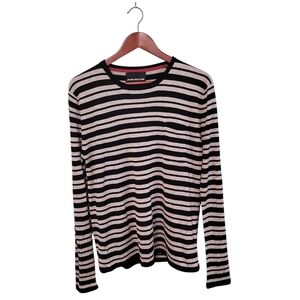 Jacob Holston Mens Stripe Cashmere Silk Blend Designer Sweater Size Medium‎